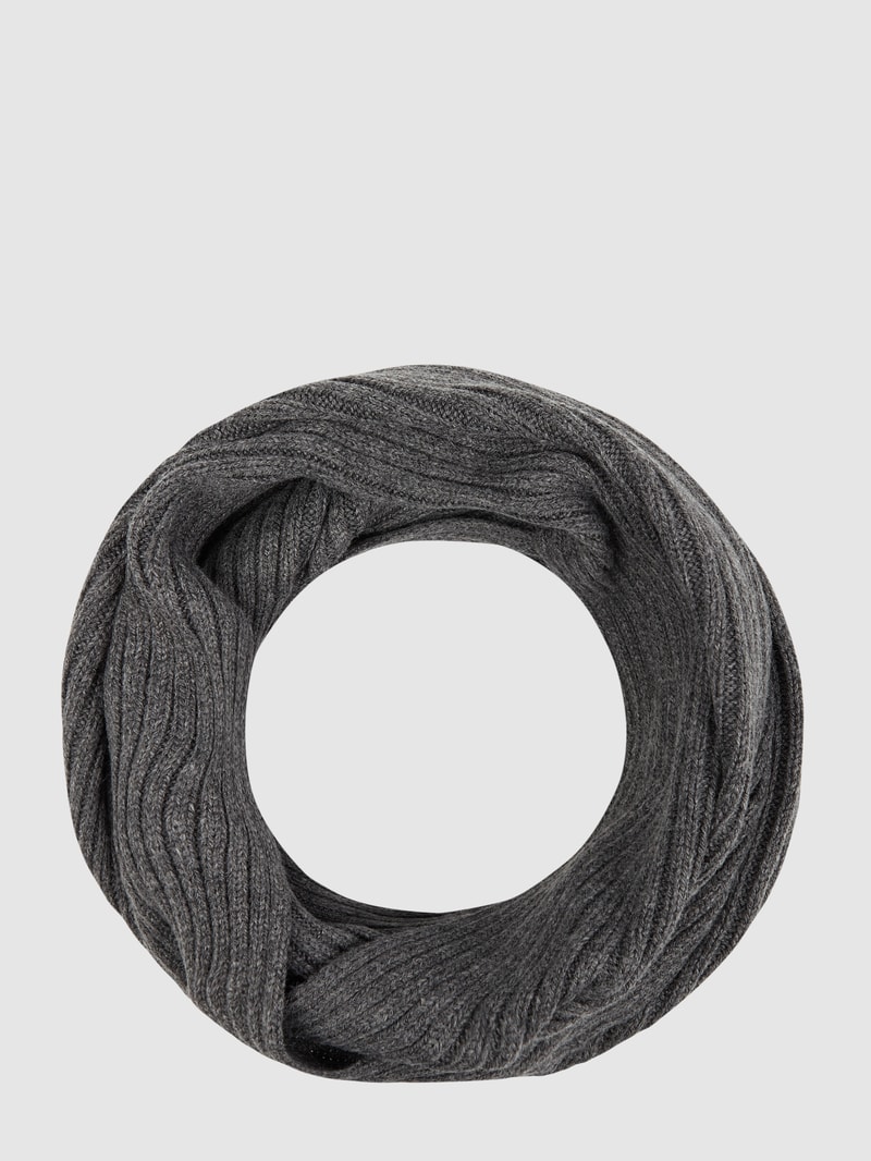 Loop-Schal mit Rippenstruktur in anthrazit