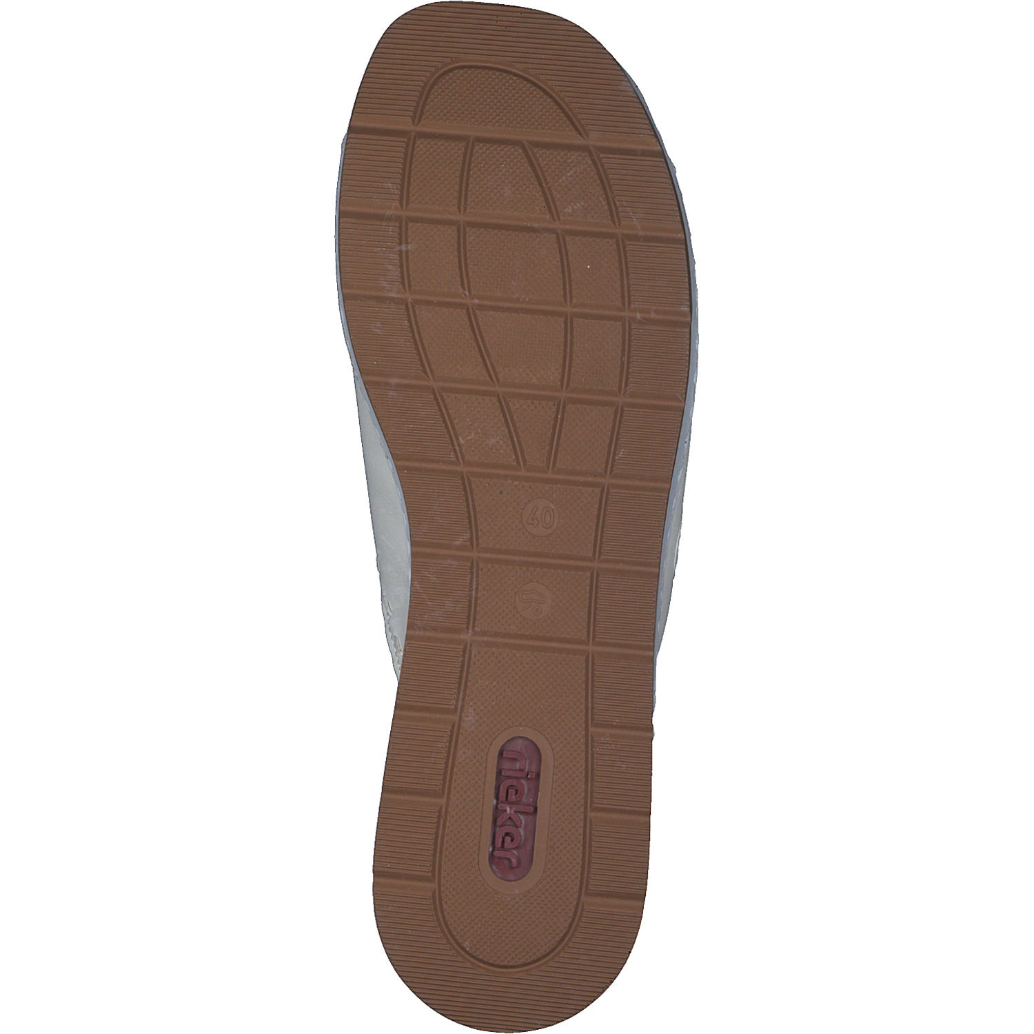 Rieker 60090, Plateau-Pantoletten, Damen, offwhite
