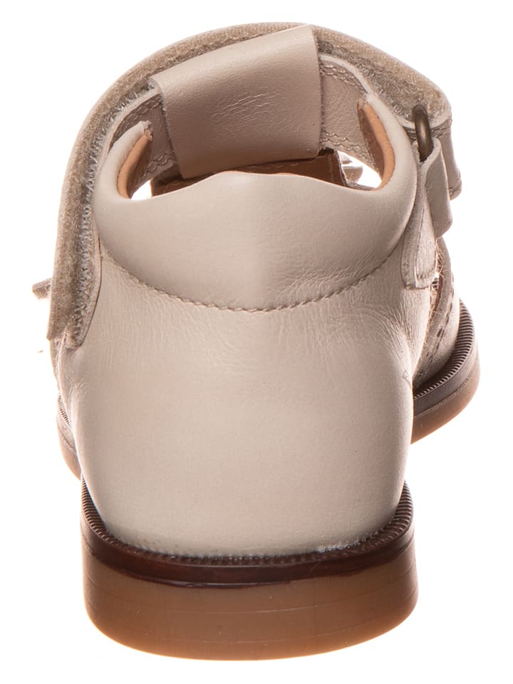 POM POM Leder-Sandalen in Beige günstig kaufen