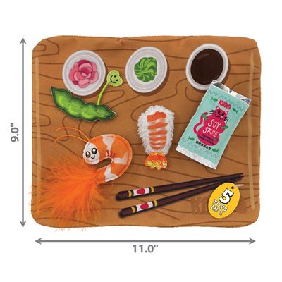 KONG Pull-A-Partz Katzenspielzeug Sushi