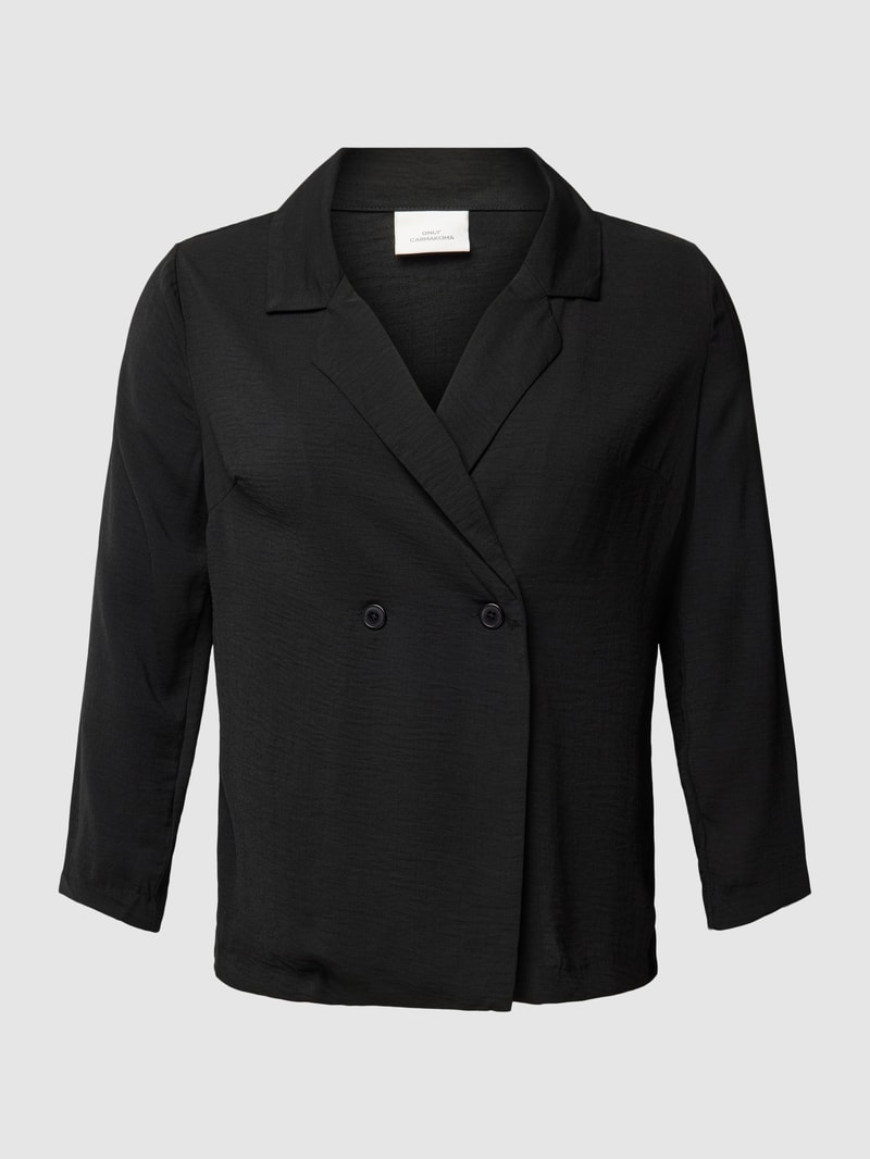 PLUS SIZE Blazer mit Reverskragen Modell 'KIA' in schwarz