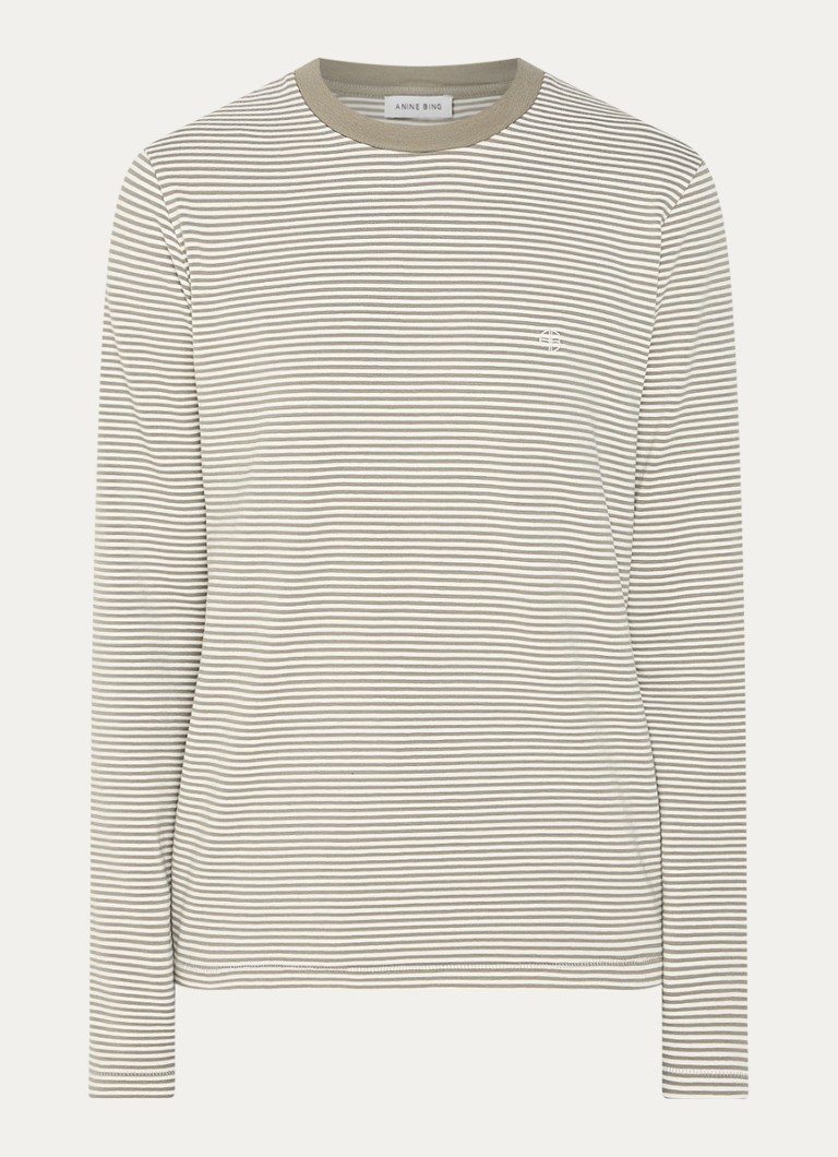 Camicia a maniche lunghe Anine Bing Rylan in cotone biologico con stampa a righe