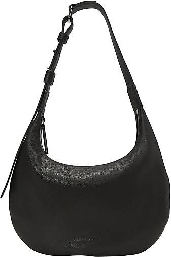 Marc O'Polo Flache Schultertasche aus genarbtem Rindleder