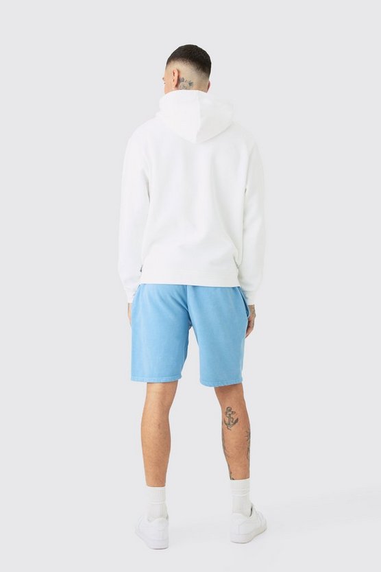 Tall lockere Jersey-Shorts mit Official Graffiti Print