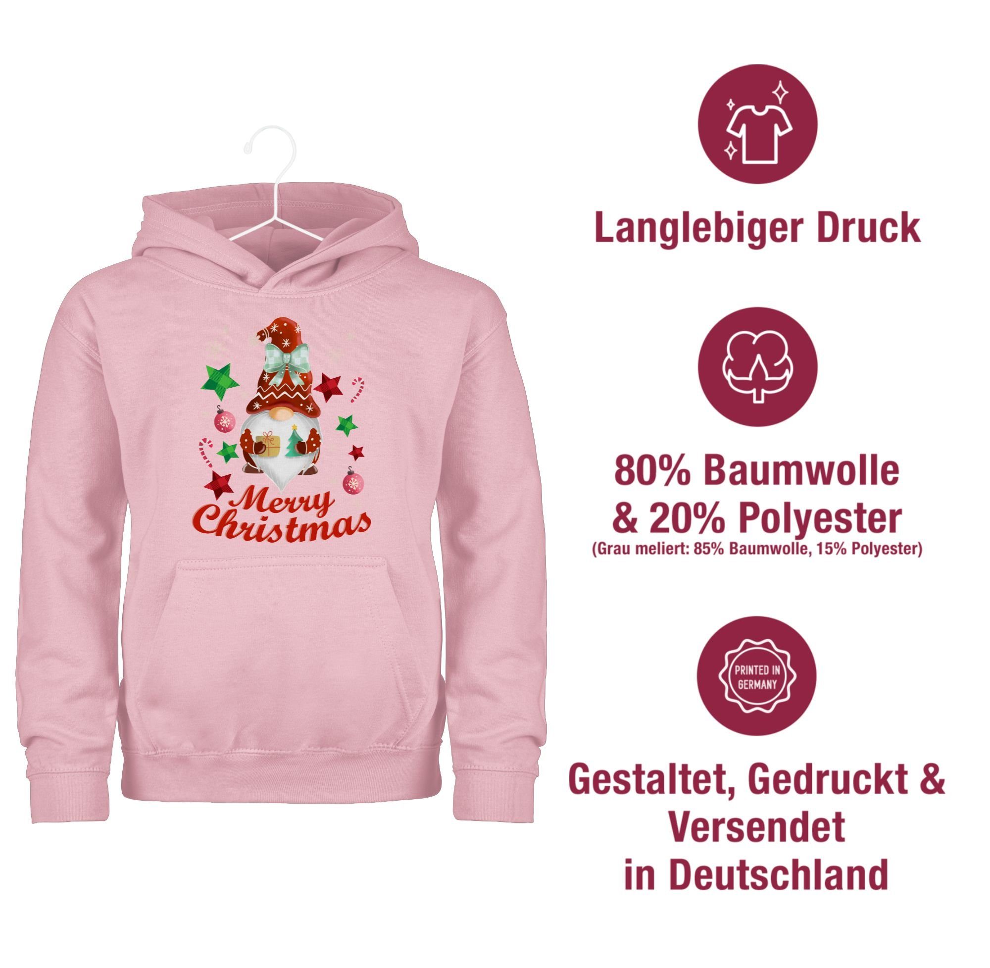 Shirtracer Hoodie Weihnachtlicher Wichtel Weihnachten Kleidung Kinder