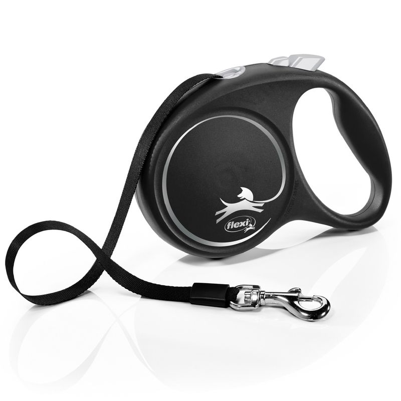 flexi Black Design Gurt-Leine schwarz - 5 m