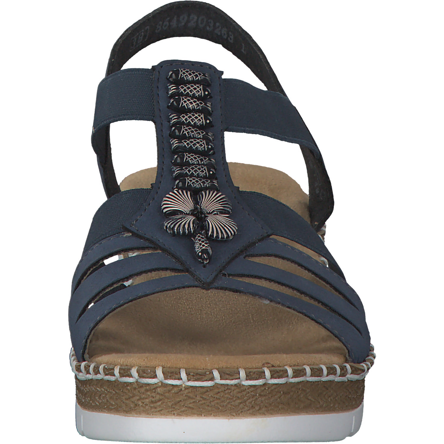Rieker V1206, Keilsandaletten, Damen, Blau