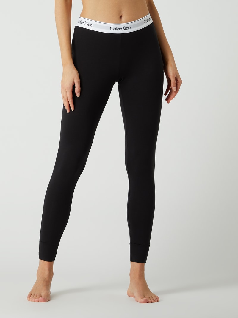 Pyjama-Hose mit Stretch-Anteil in schwarz