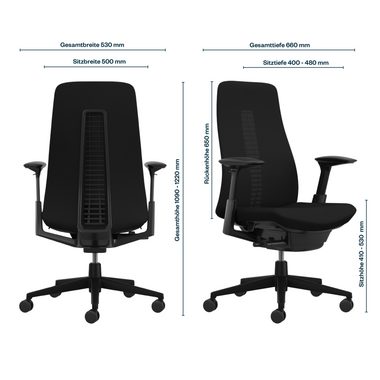 Haworth Drehstuhl Fern, ergonomischer Bürostuhl in ausgezeichnetem, nachhaltigem Design