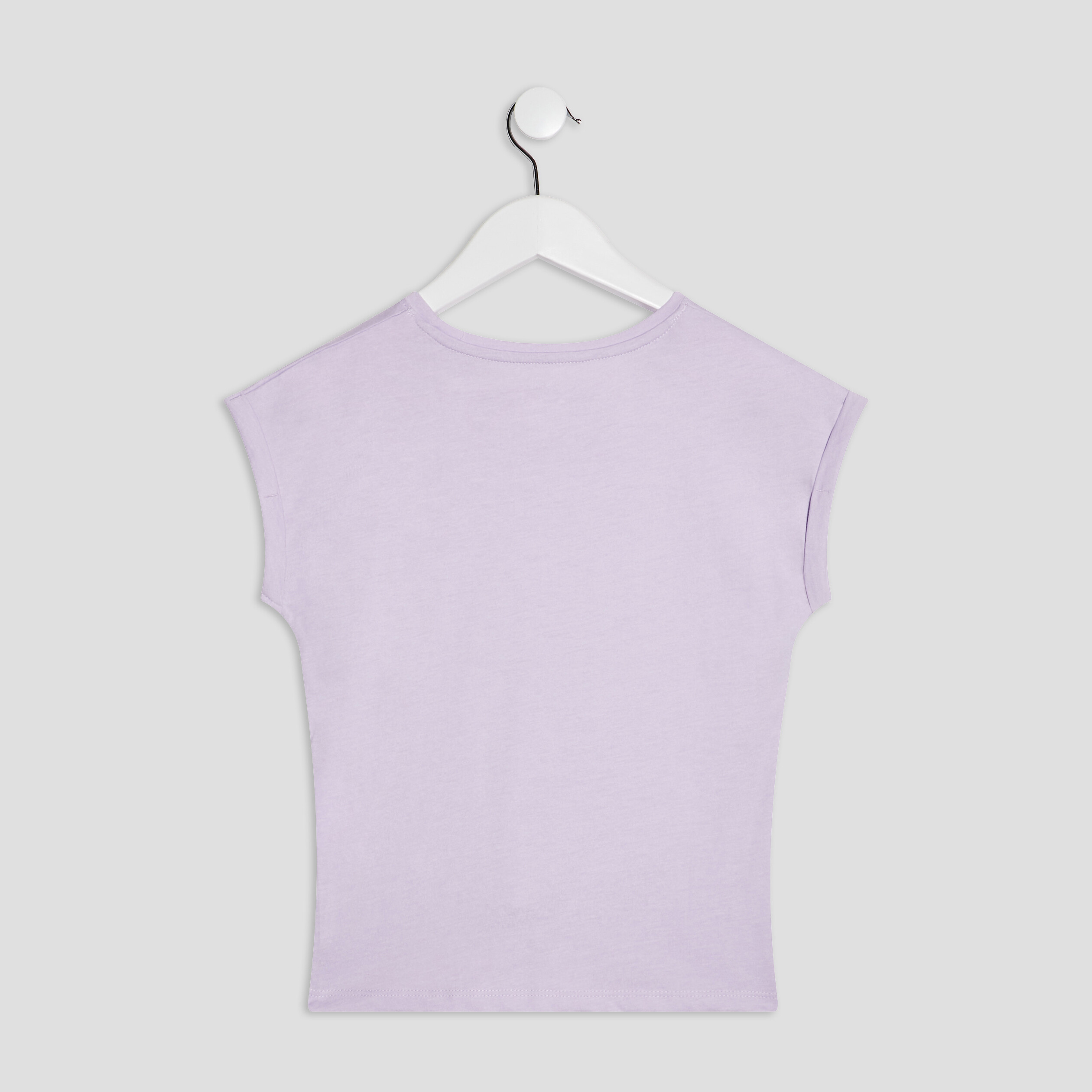 T-shirt manches courtes violet clair fille | La Halle