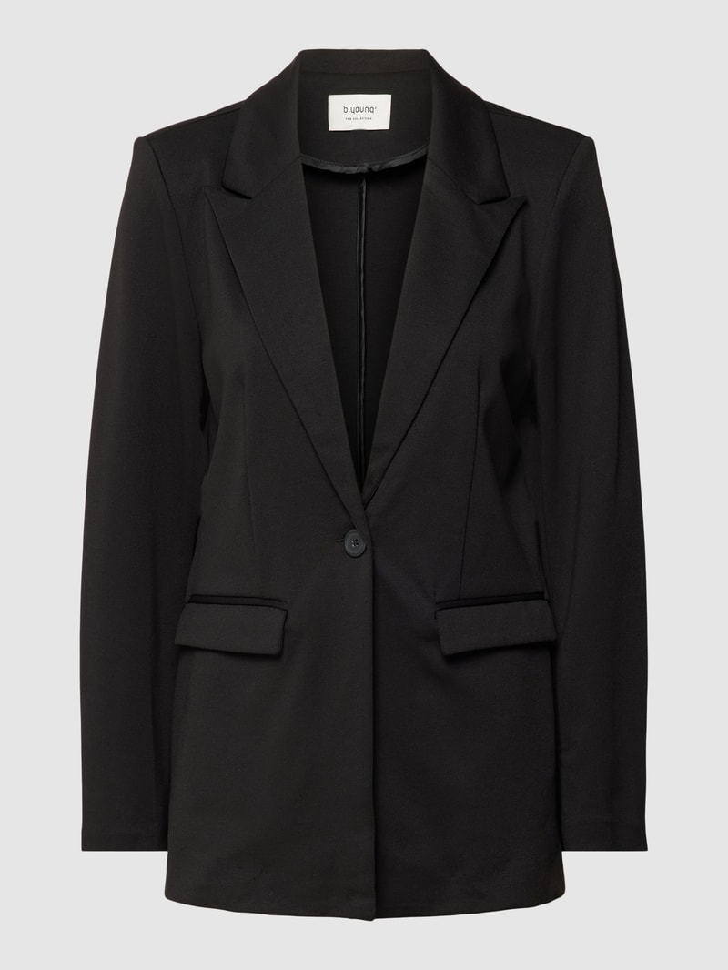 Blazer mit Reverskragen Modell 'Rizetta' in schwarz
