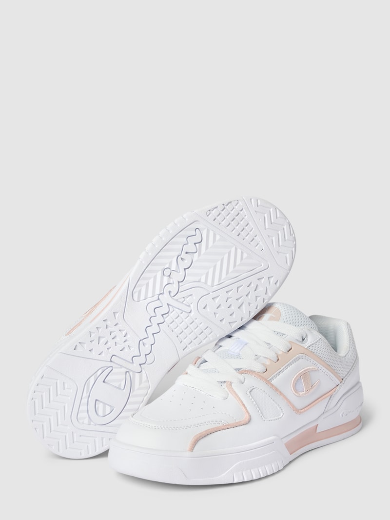 Sneaker mit Label-Detail Modell 'POINT LOW' in weiß