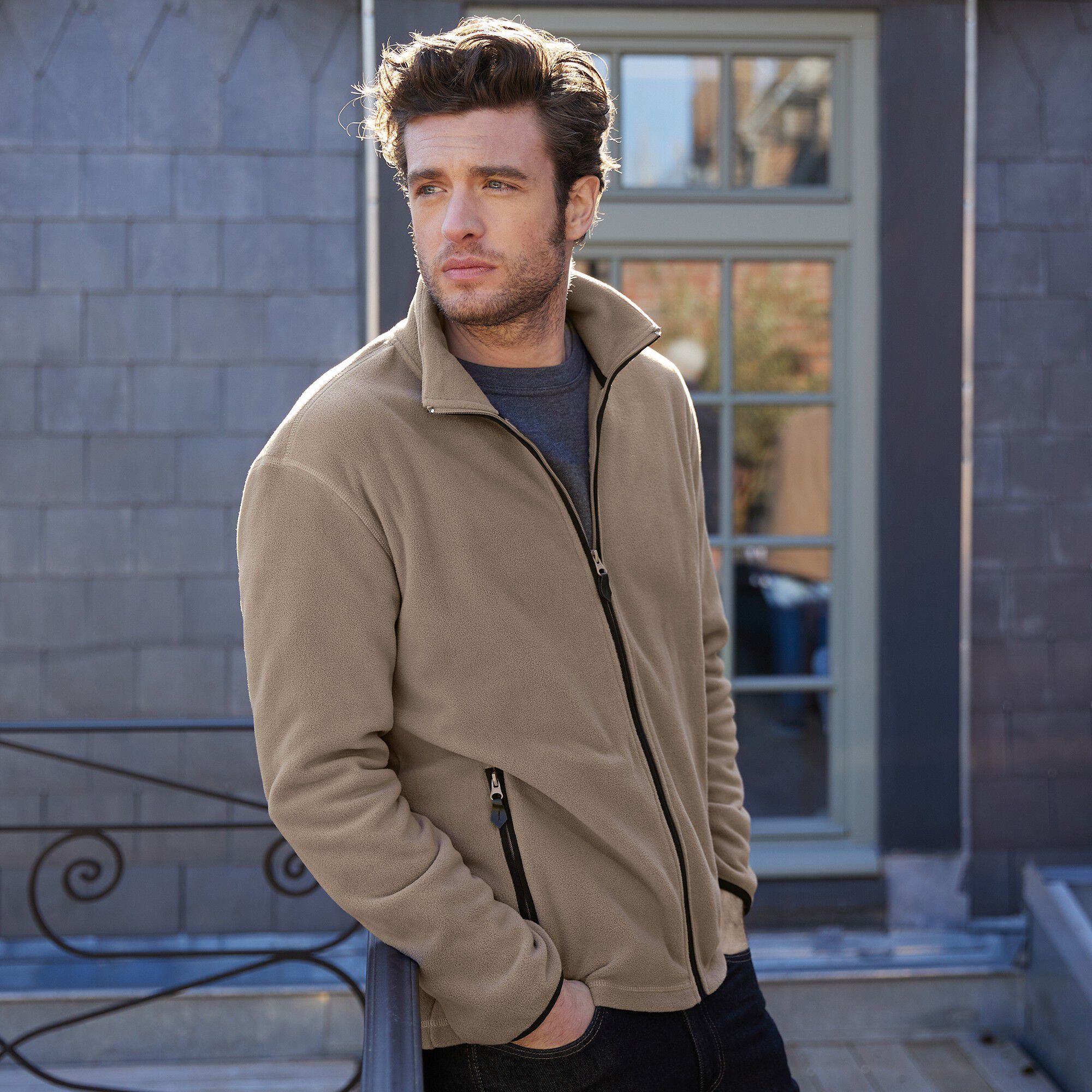 Blouson zippé maille micropolaire