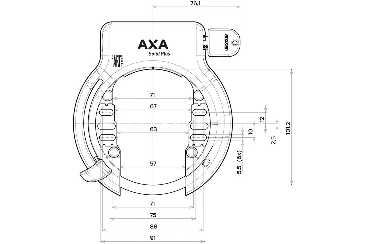 AXA Set Solid Plus + Linq City 100 Rahmenschloss