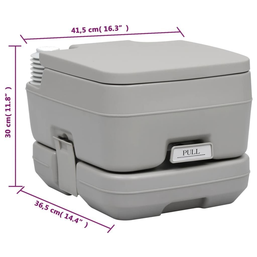 vidaXL Campingtoilette Tragbare Campingtoilette mit Waschbecken