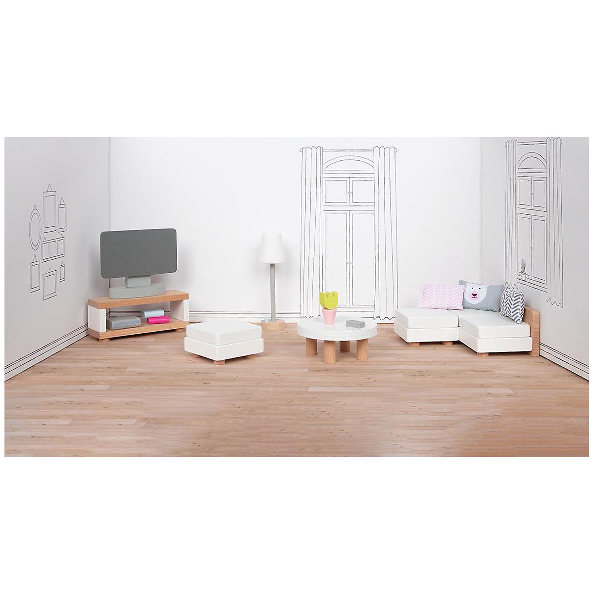 Puppenmöbel Style, Wohnzimmer