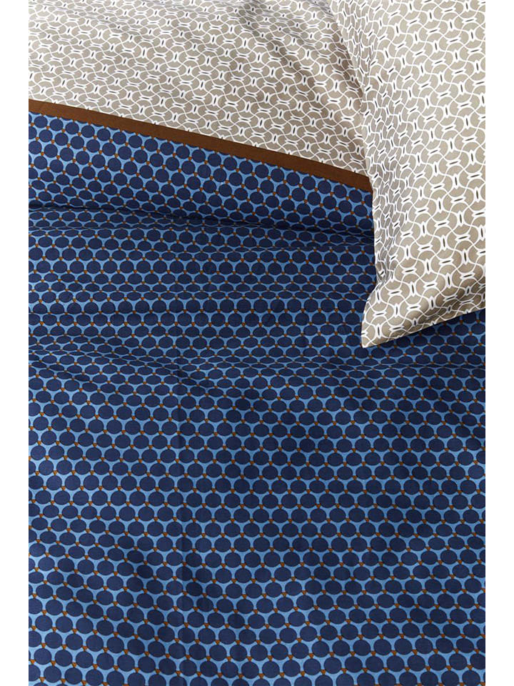 Beddinghouse Satin-Bettwäsche-Set ''Tokyo'' in Beige/ Dunkelblau günstig kaufen