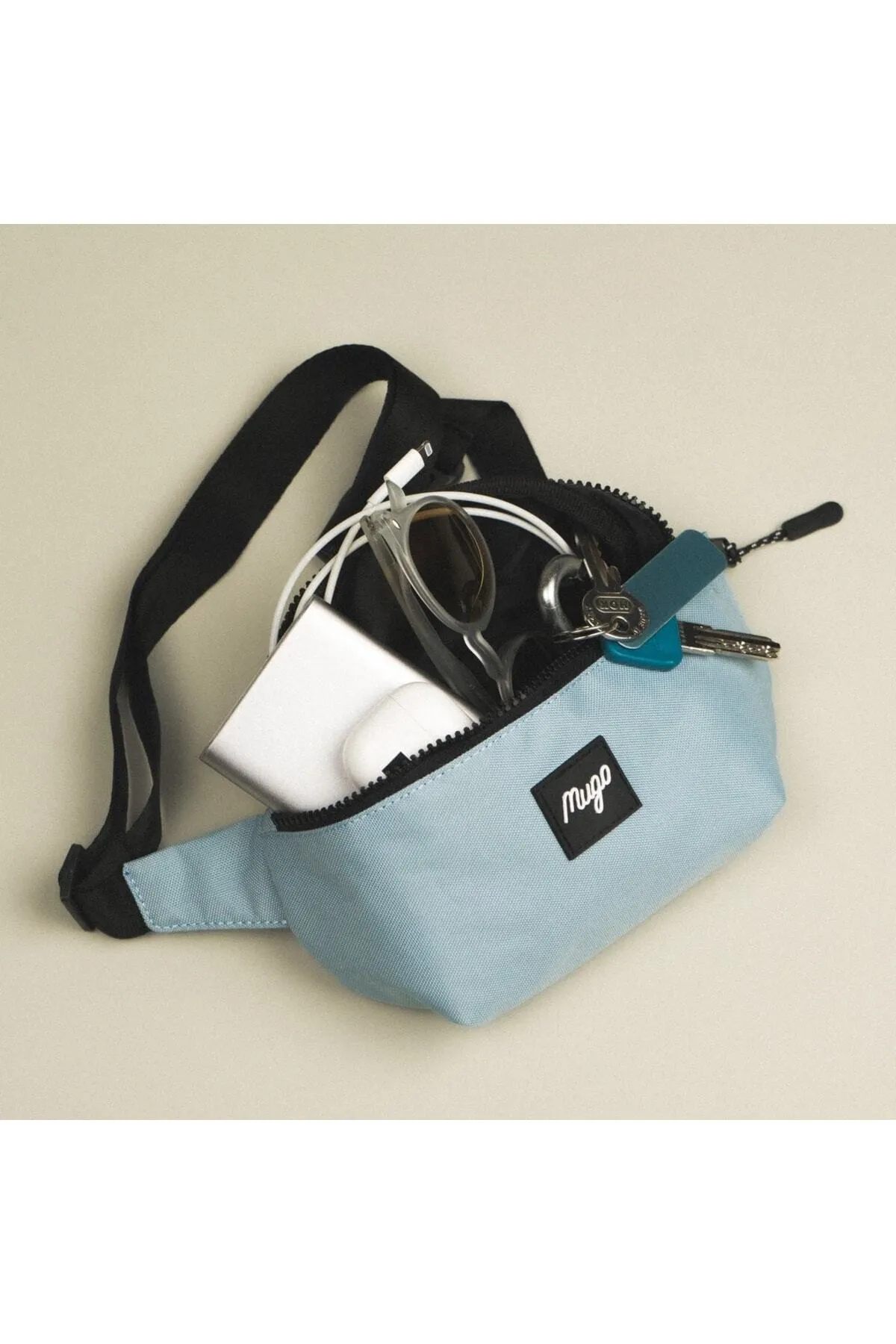 mugo  Mini-Gürteltasche - Hellblau