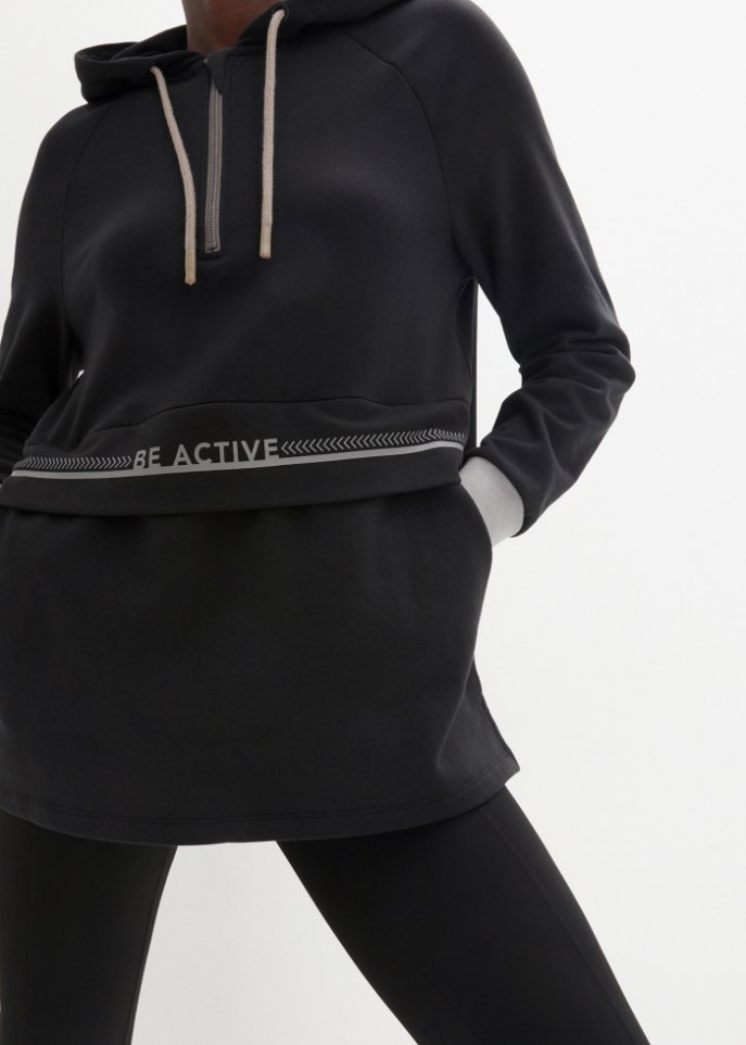 Sweat-Longshirt mit Kapuze