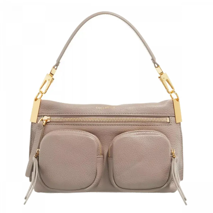 Coccinelle - Coccinelle Handle Bags Leder Taupe - taupe