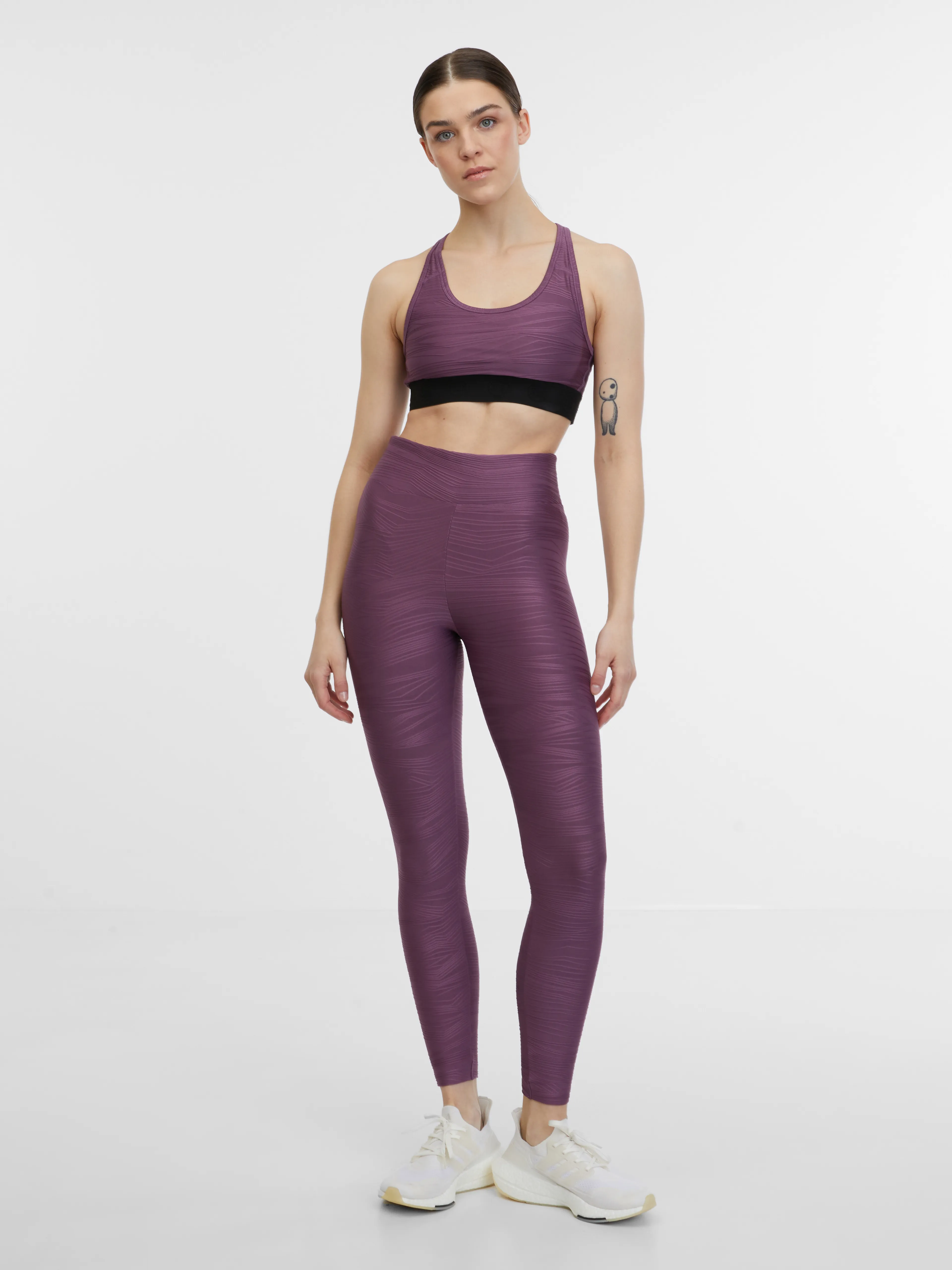 Lila gemusterte Damen-Sport-Leggings ORSAY