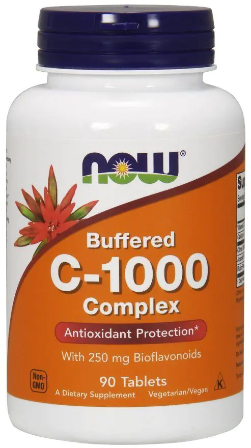 Σύμπλεγμα βιταμίνης C-1000 Now Foods με ρυθμιστικό διάλυμα 250 mg βιοφλαβονοειδών, συμπλήρωμα διατροφής βιταμίνης C, δισκία