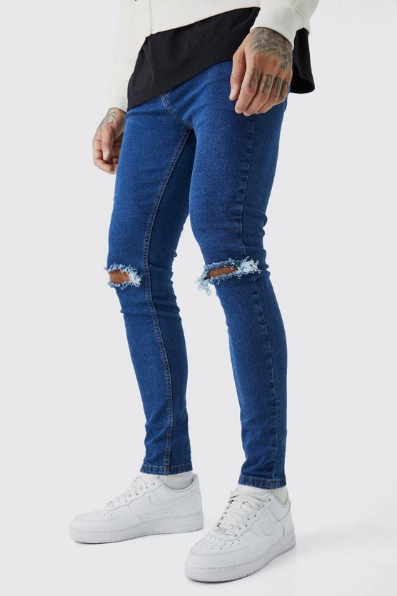 Tall Super Skinny Stretch Jeans mit Riss am Knie