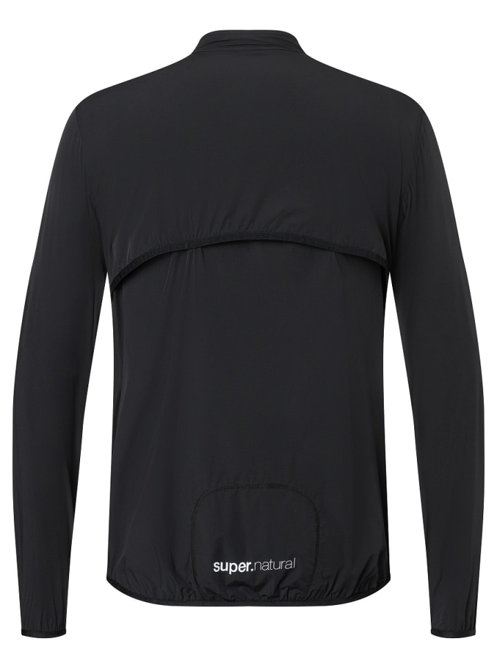 super.natural Merino Fahrradjacke M UNSTOPPABLE WINDBREAKER in schwarz günstig kaufen