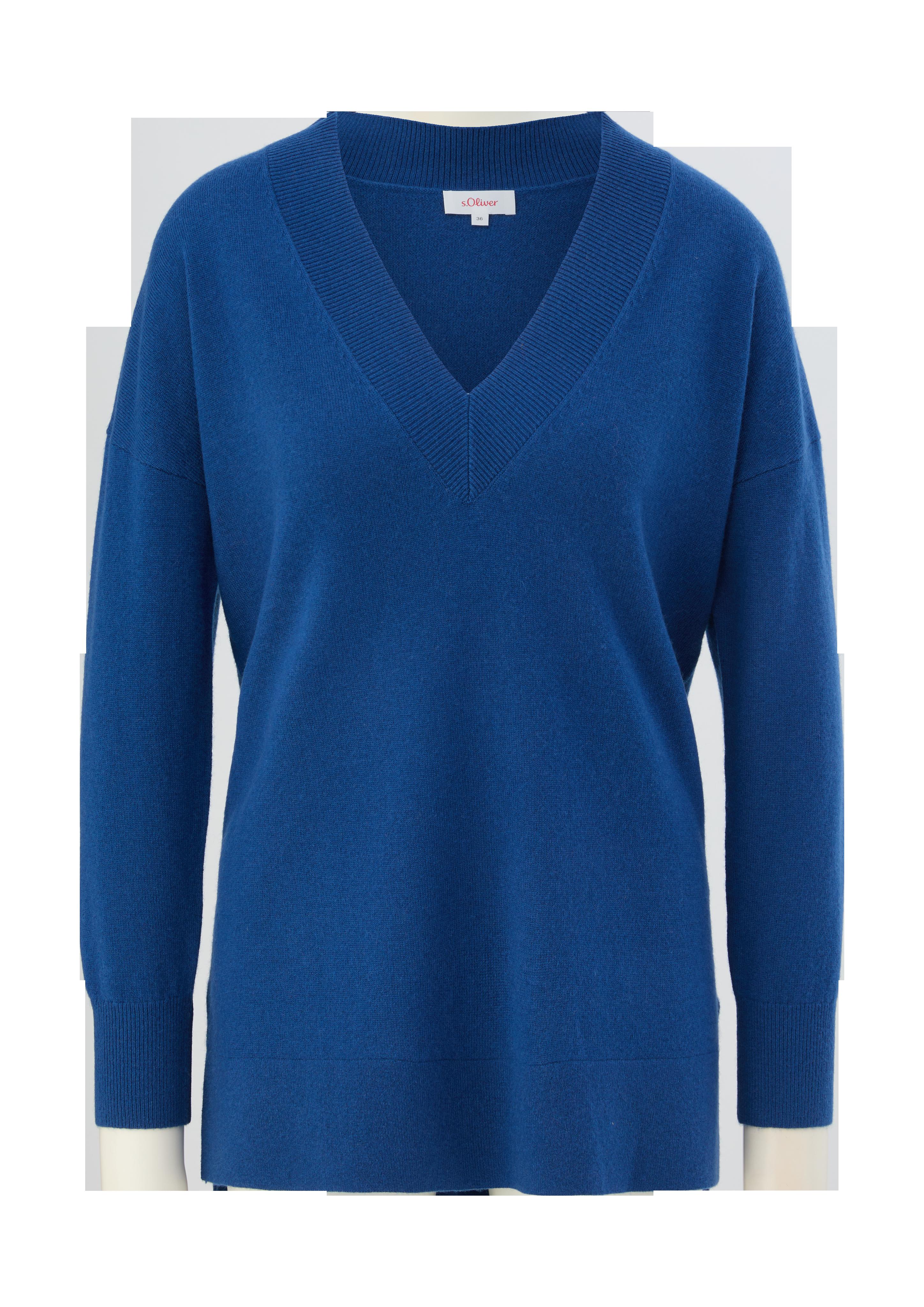 Kaschmirpullover mit V-Ausschnitt  2123894-5659
