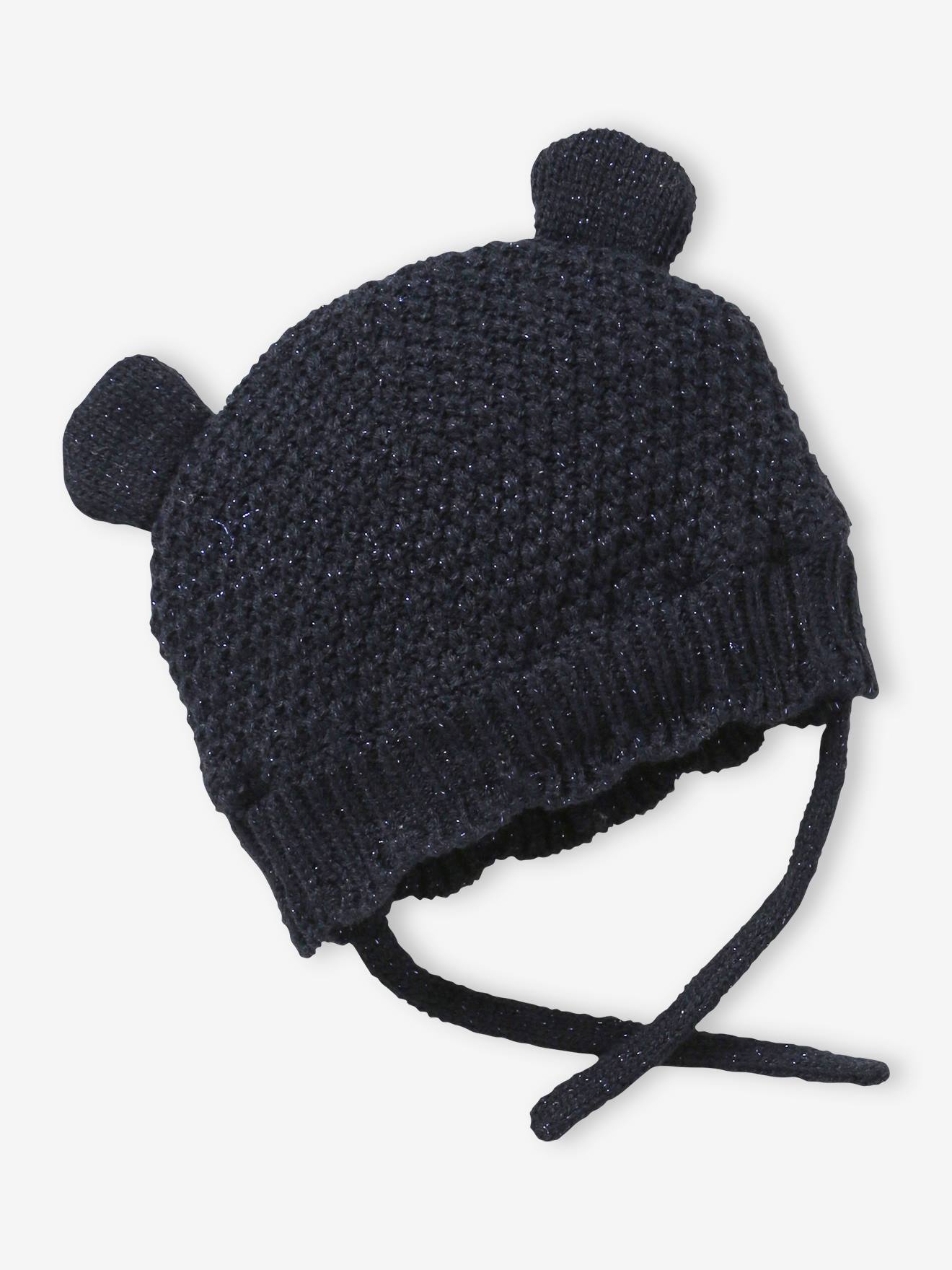 Vertbaudet Mädchen Baby-Set: Mütze, Rundschal & Fäustlinge - marine