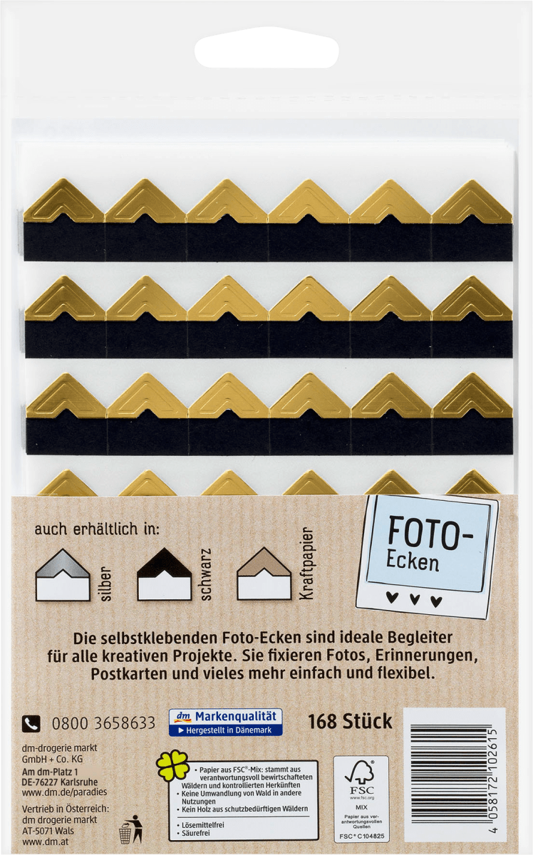 Fotoecken gold, 168 St