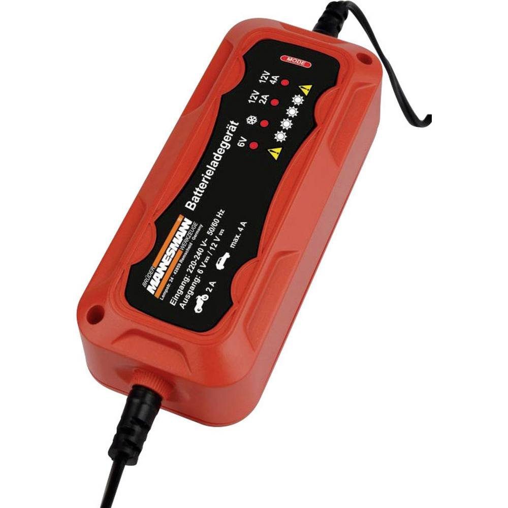 Brüder Mannesmann Werkzeuge Intelligentes Batterieladegerät 6/ 12 V Autobatterie-Ladegerät (Ladeüberwachung)