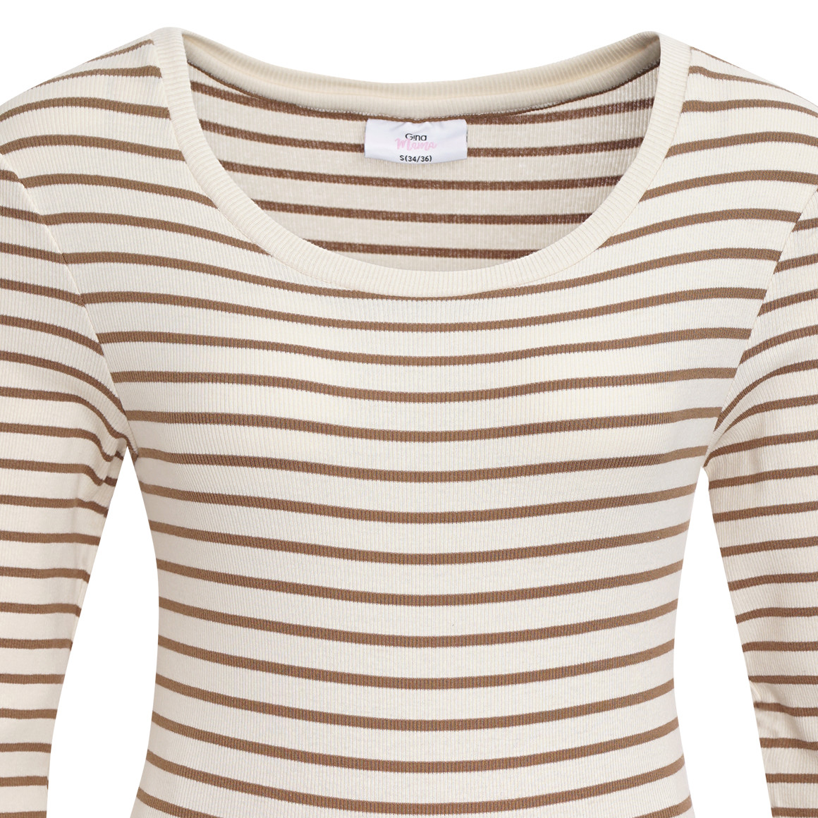 Damen Umstands-Langarmshirt im Streifen-Look