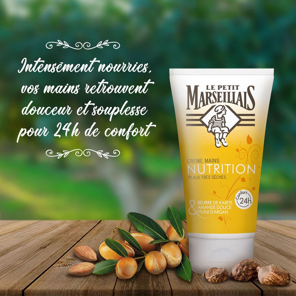 le petit marseillais Crème Mains - Nourrissante Peaux très Sèches - Tube 75 ml Crème mains