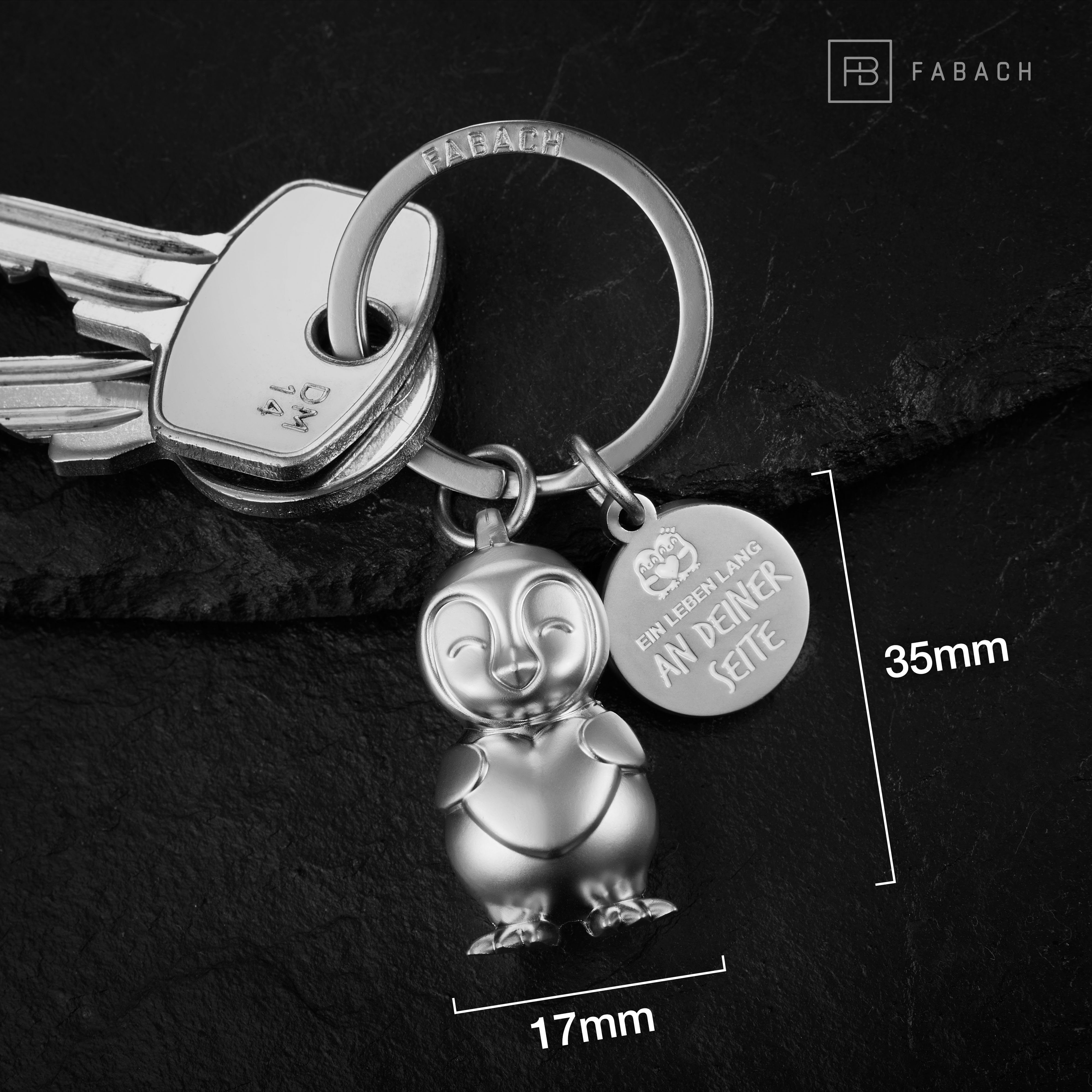 FABACH Schlüsselanhänger Pinguin Glücksbringer Frosty mit Herz - Geschenk Frau Freundin