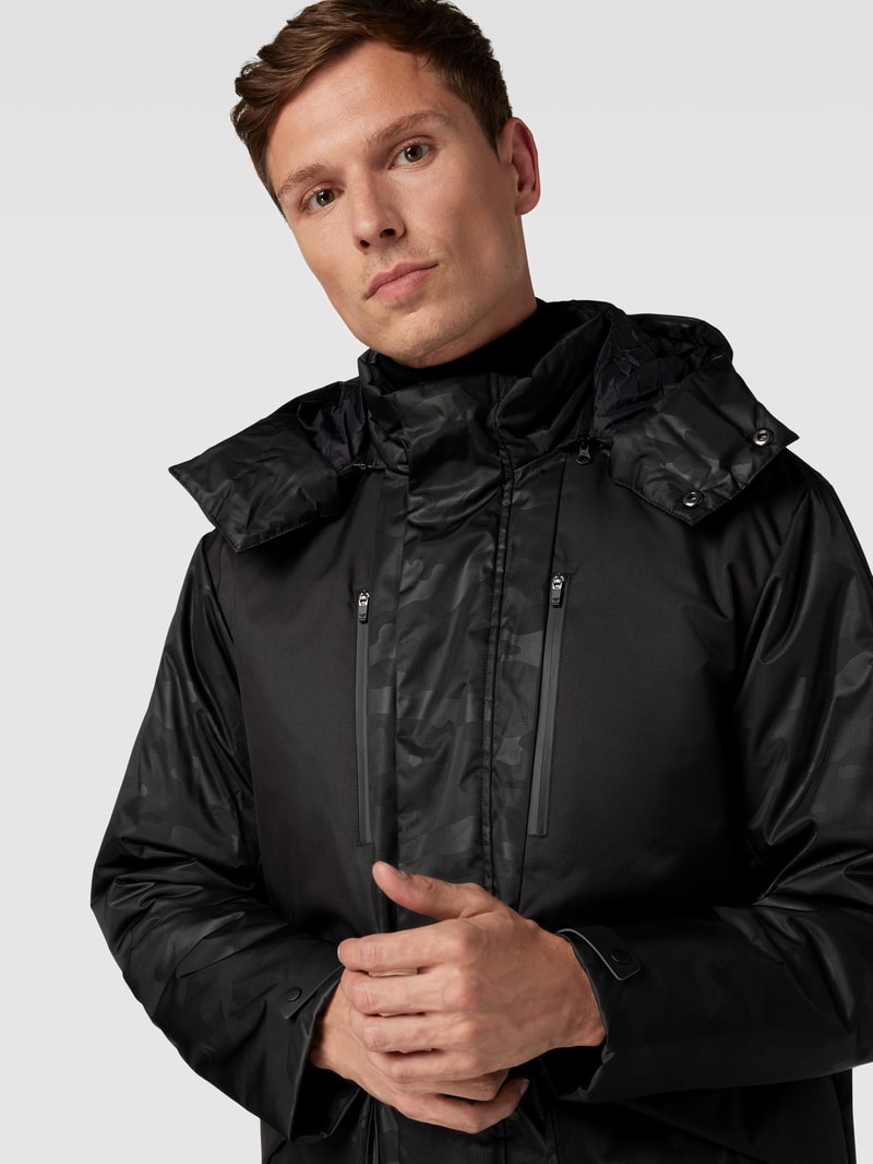 Jacke mit Camouflage-Muster Modell 'PNERZ' in schwarz