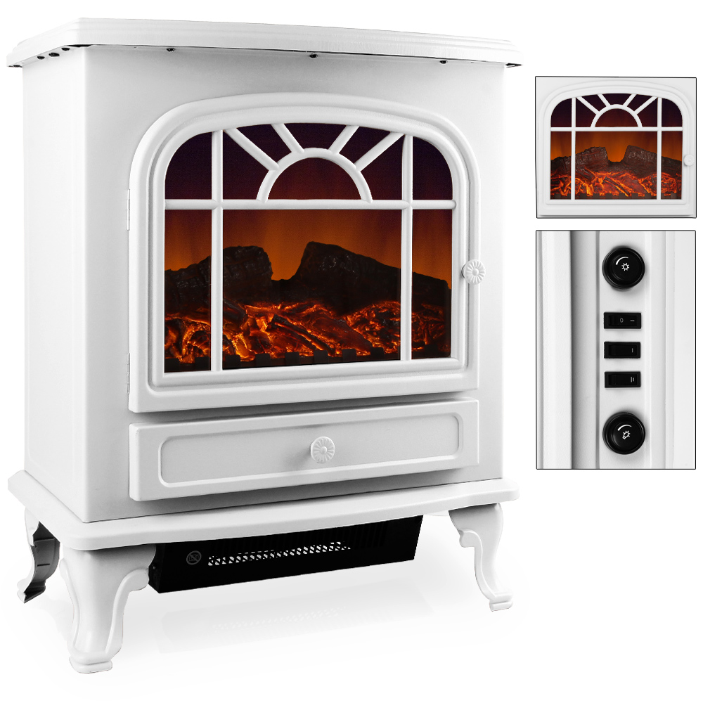 Casaria Deuba Elektrischer Kamin mit Heizlüfter 2000W