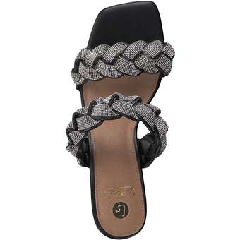 La Strada Pantolette in schwarz