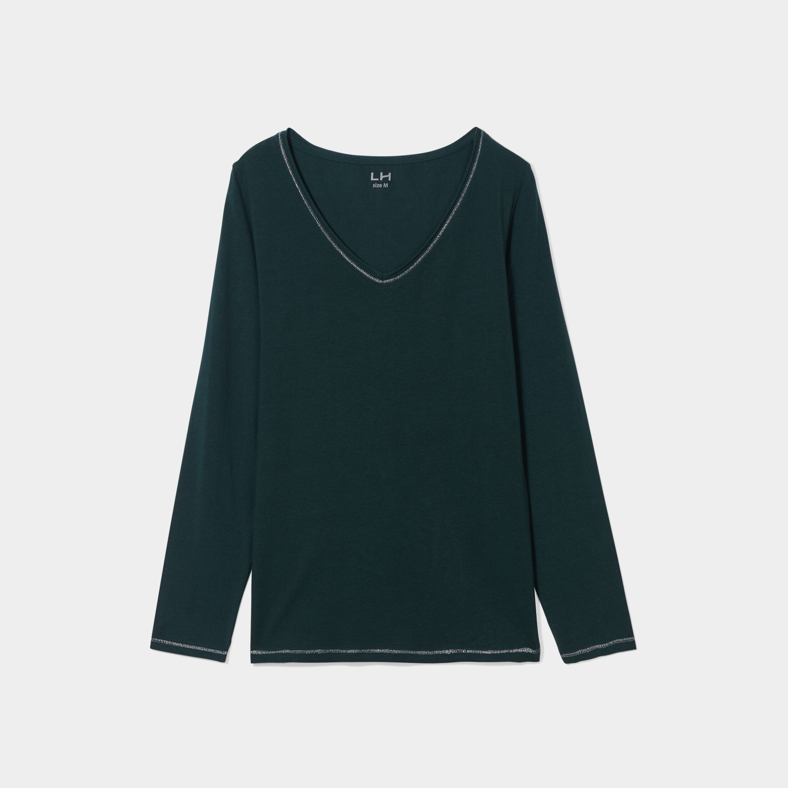 T-shirt manches longues vert foncé femme | La Halle