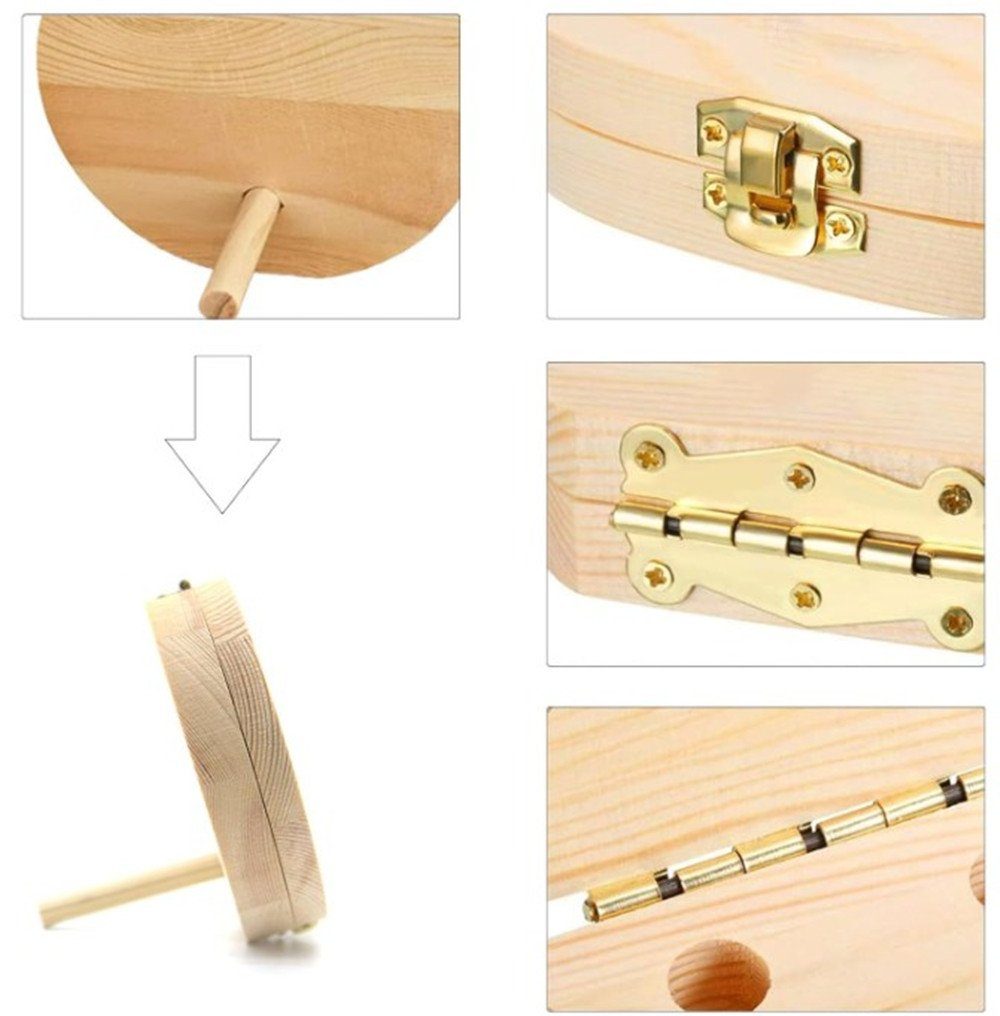 XDeer Zahndose Milchzahndose Holz Zahndose Mädchen & Jungen,Milchzähne Box, Milchzähne Box Aufbewahrungsbox mit Display Funktion