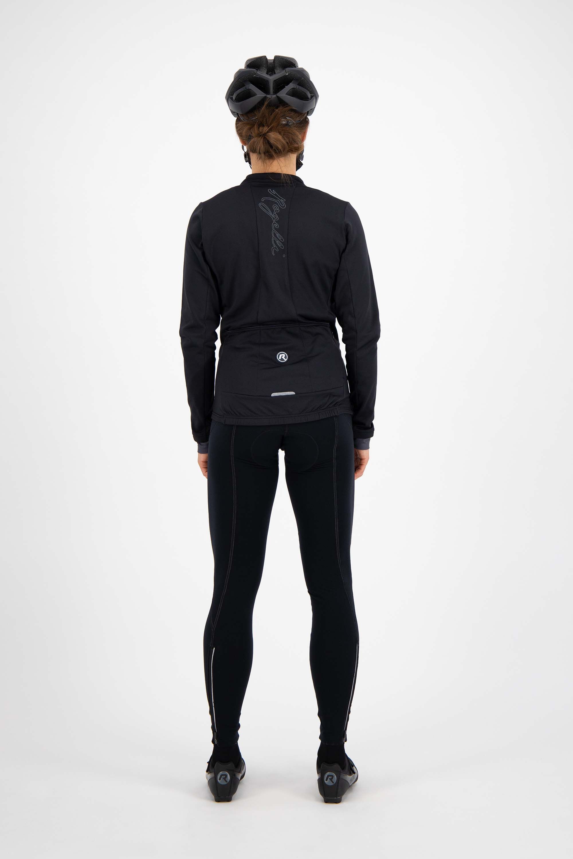 Rogelli Essential Black Damen Langarm-Radtrikot