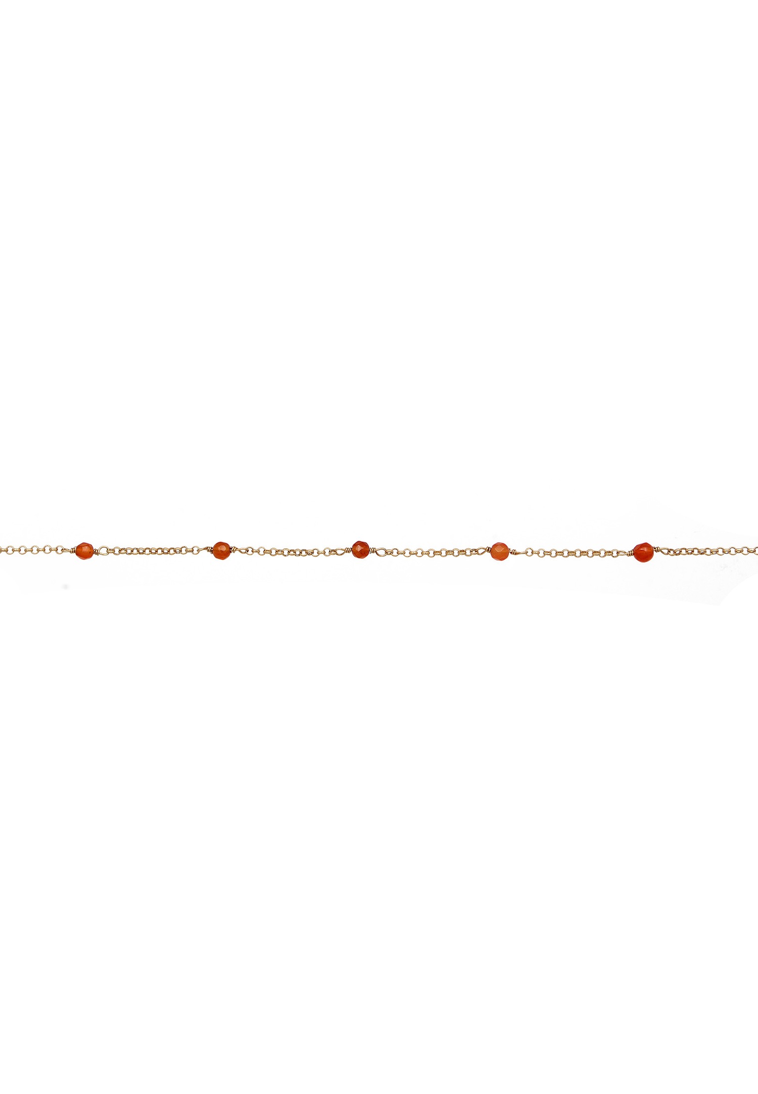 Collar de mujer Elli con cuentas de ágata en plata de ley 925 chapada en oro.