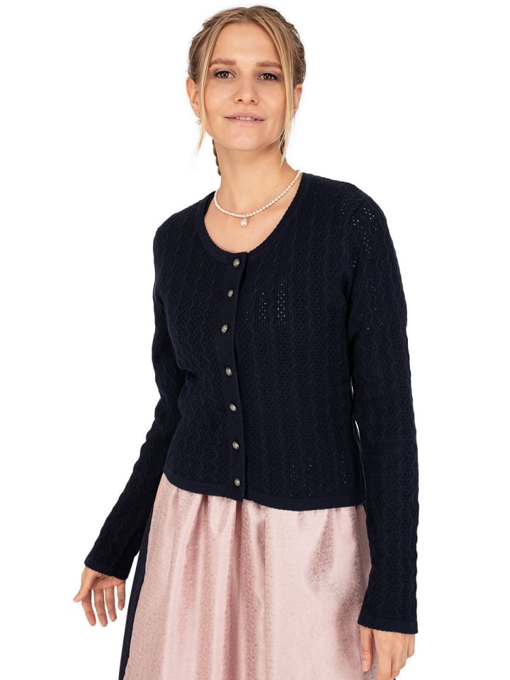 OS-Trachten Strickjacke 457000-7019 in marine günstig kaufen