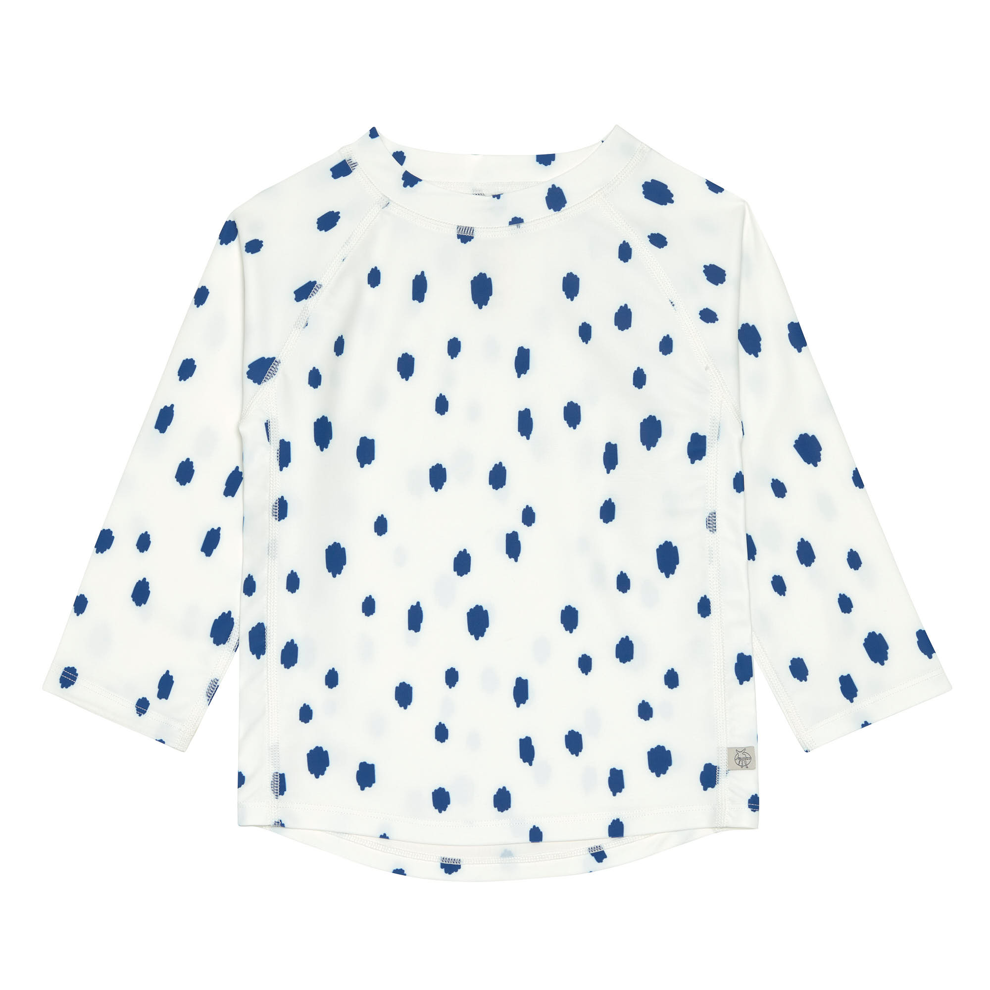 UV Shirt Kinder Langarm - Punkte, Blau Weiß