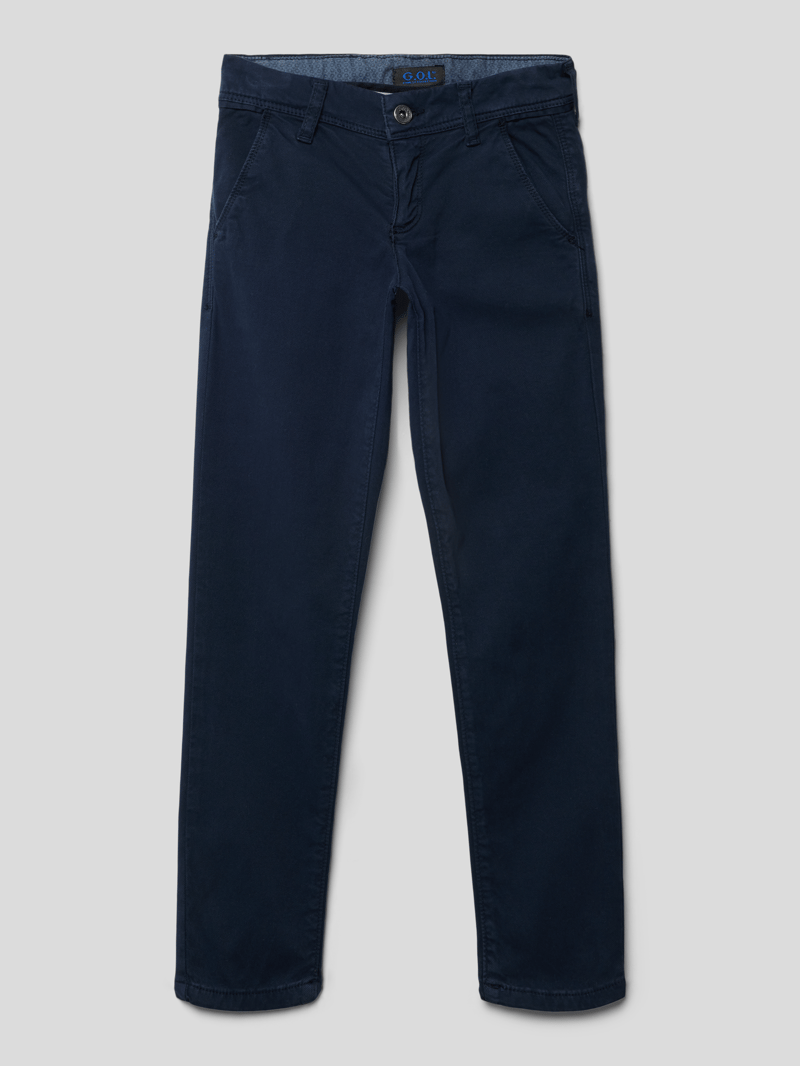 Hose mit Label-Patch in marineblau