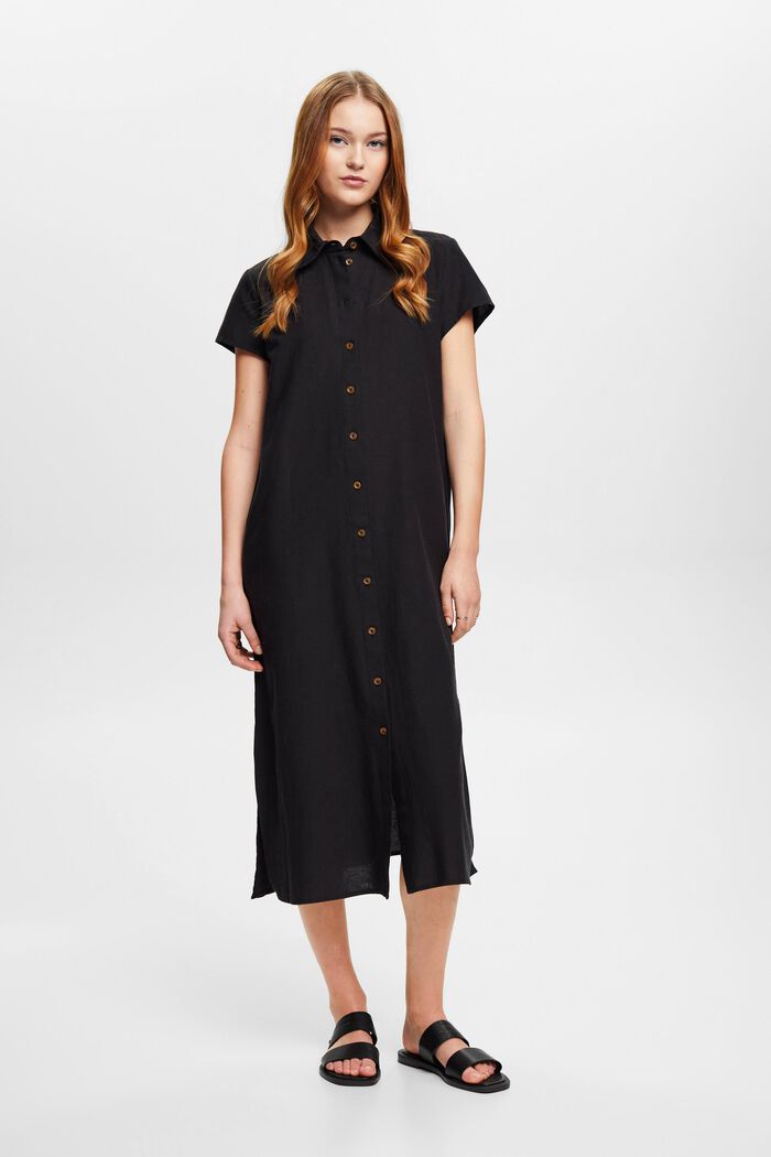 Blusenkleid mit Leinen