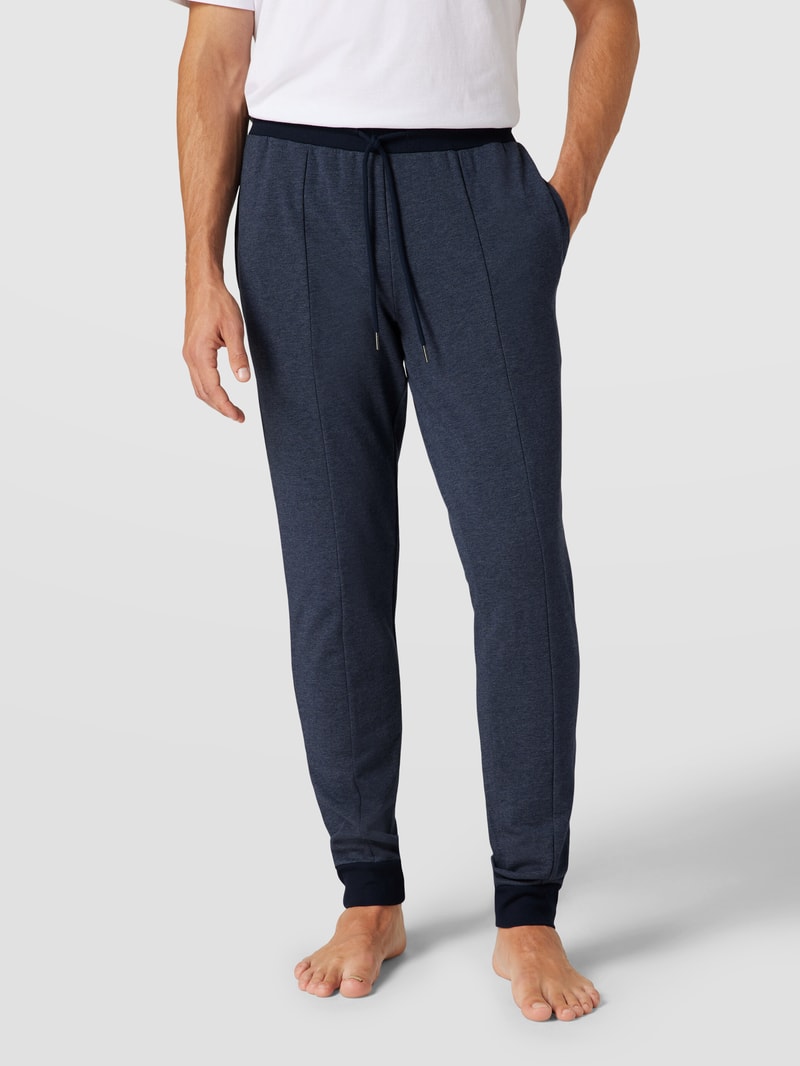 Sweatpants in melierter Optik Modell 'Mix + Relax' in marineblau