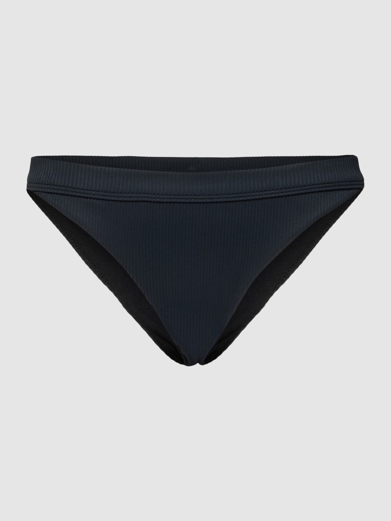 Bikini-Hose in Ripp-Optik Modell 'RIB ROXY LOVE THE SURFRID' in schwarz