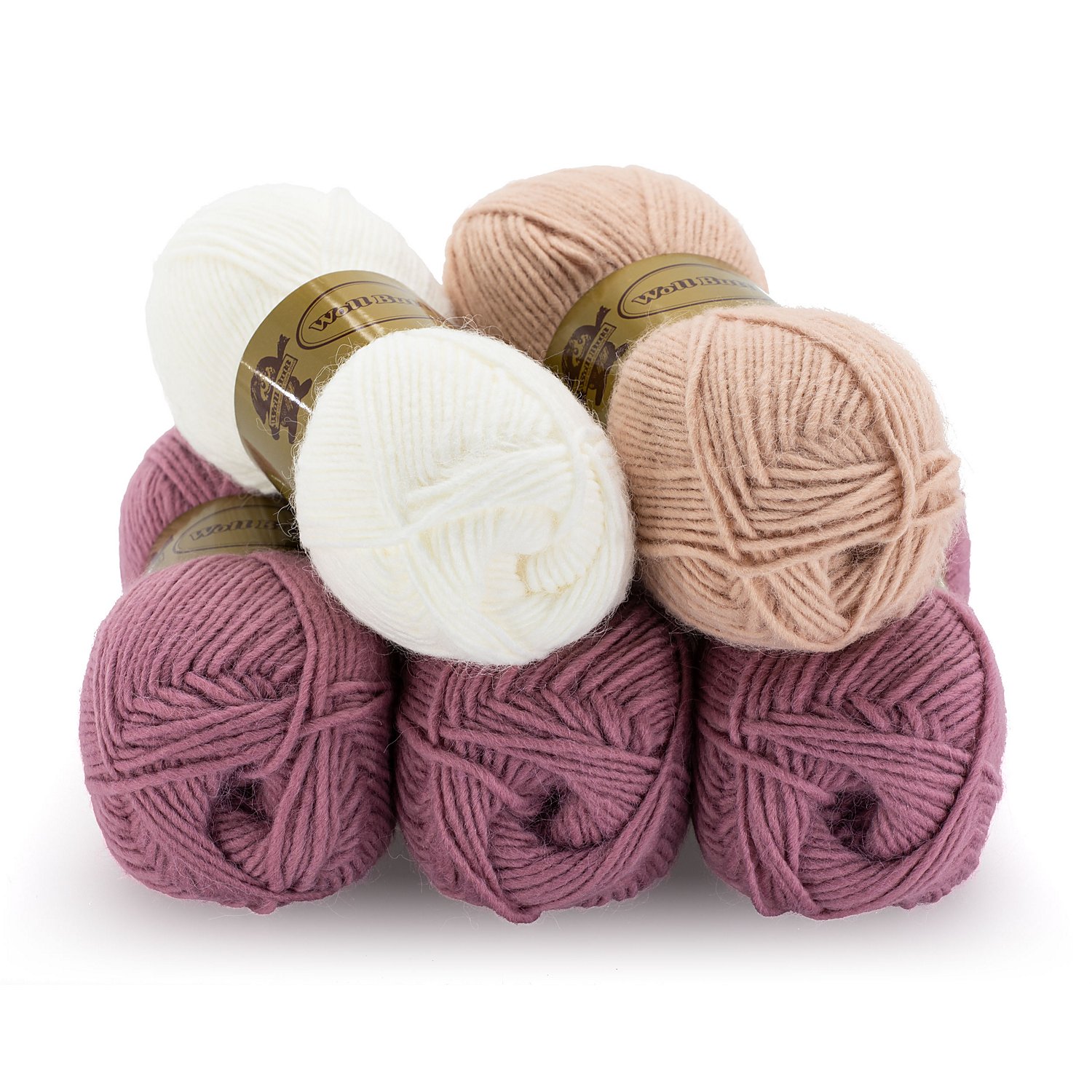 Woll Butt Fabiola Garn-Set, berry color