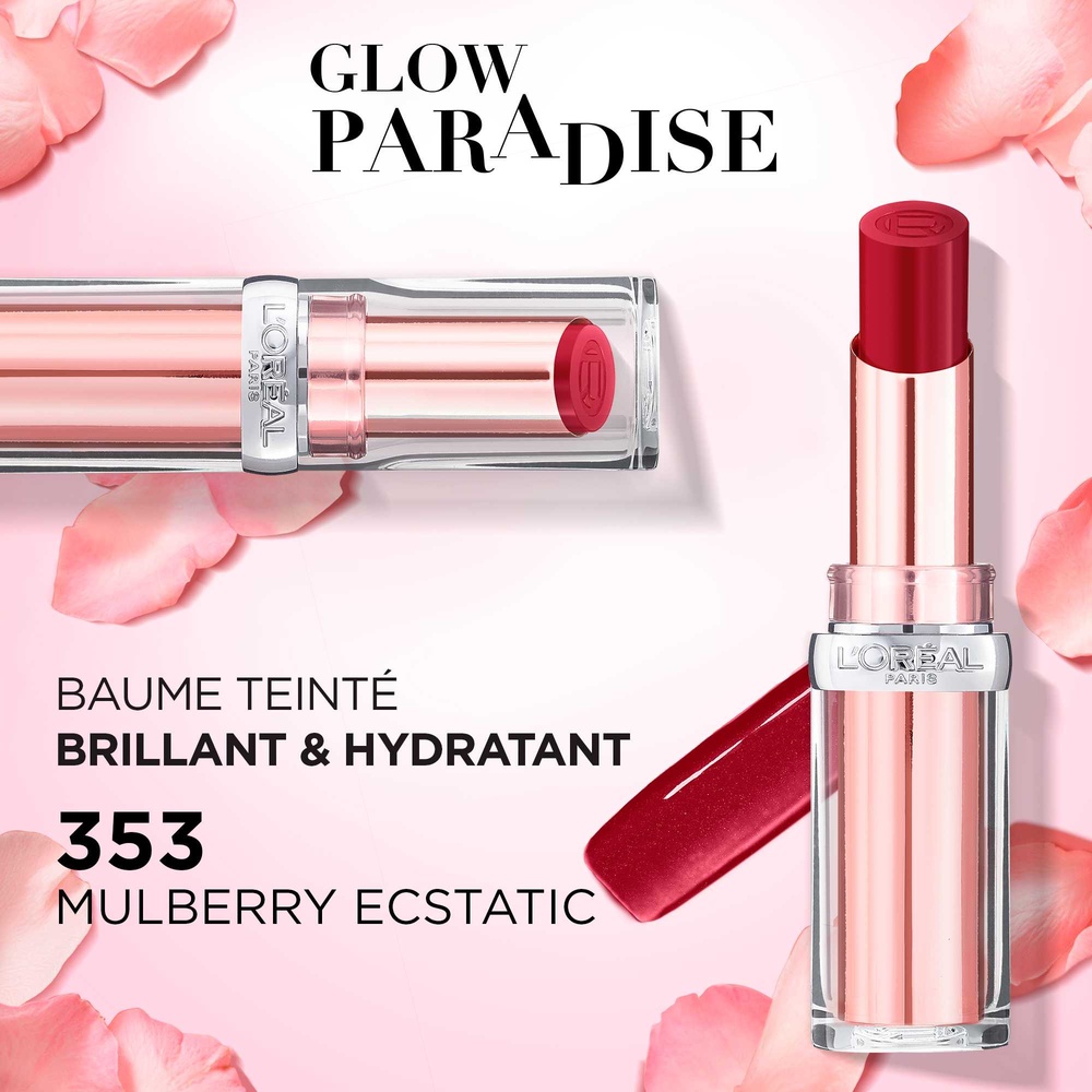 L'Oréal Paris Baume à Lèvres teinté Glow Paradise 353Mulberry Ecstatic Baume à lèvres teinté Glow Paradise